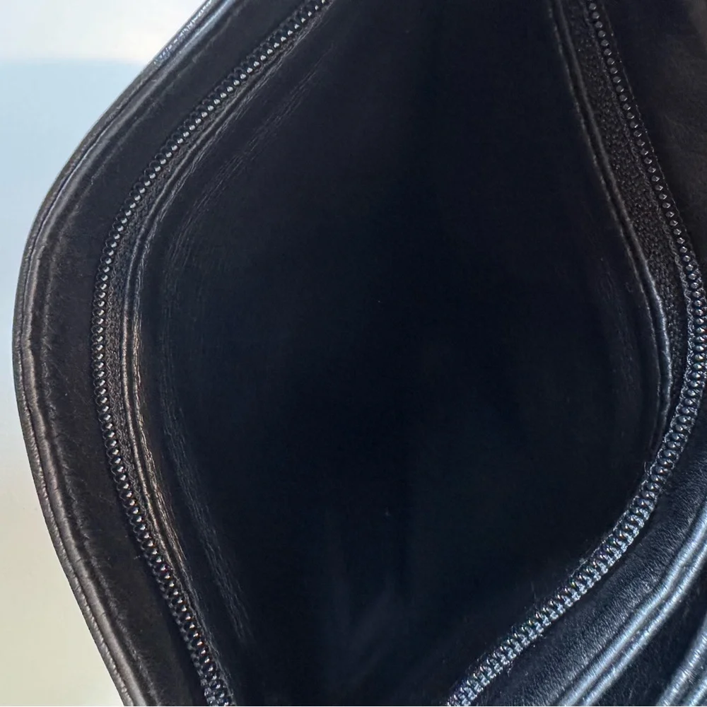 Perlina New York Black Leather Shoulder Bag